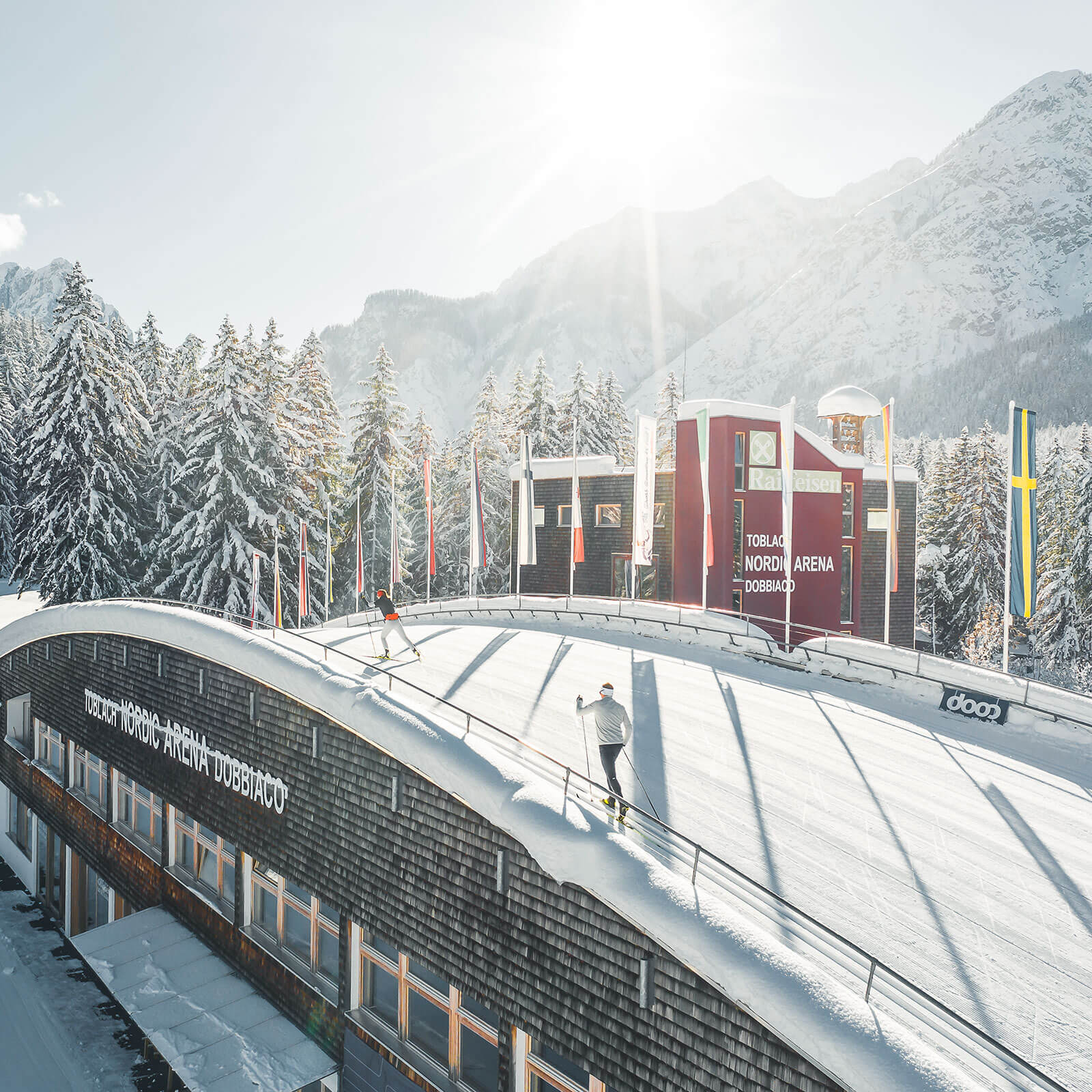 Ein Langläufer in der Nordic Arena