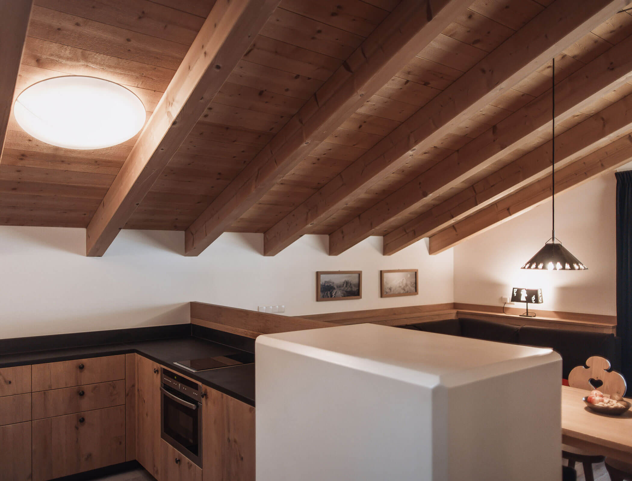 Küche und Essbereich vom Apartment Gerda