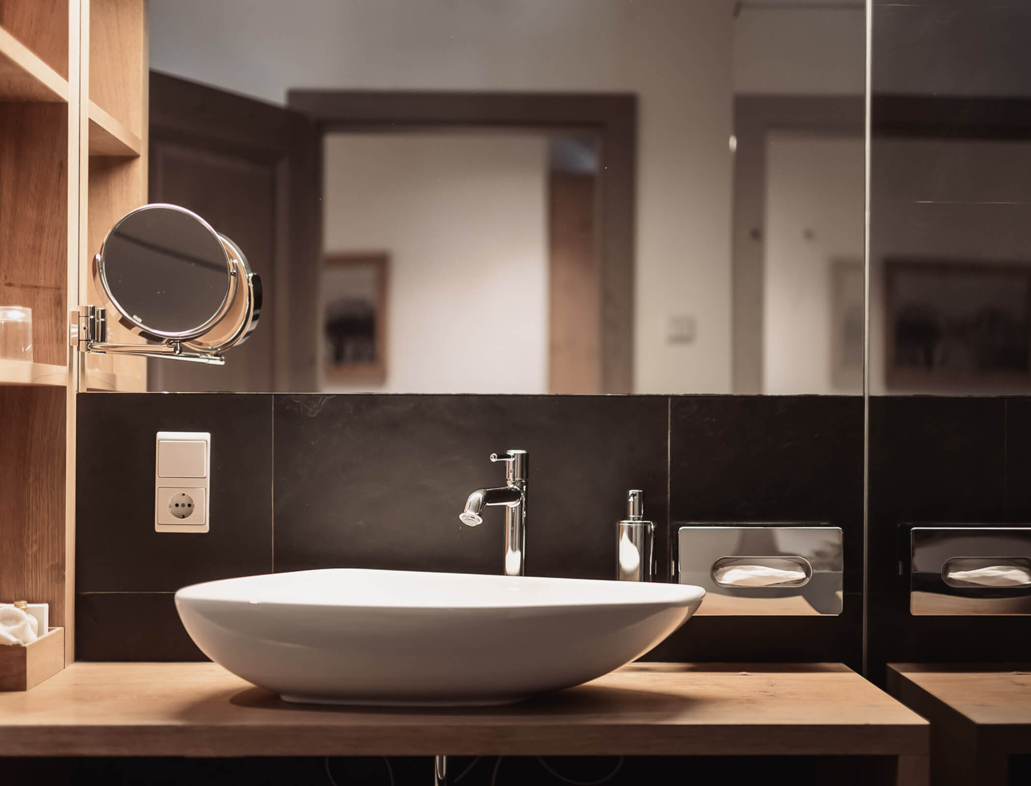 Waschbecken im Badezimmer vom Apartment Irene