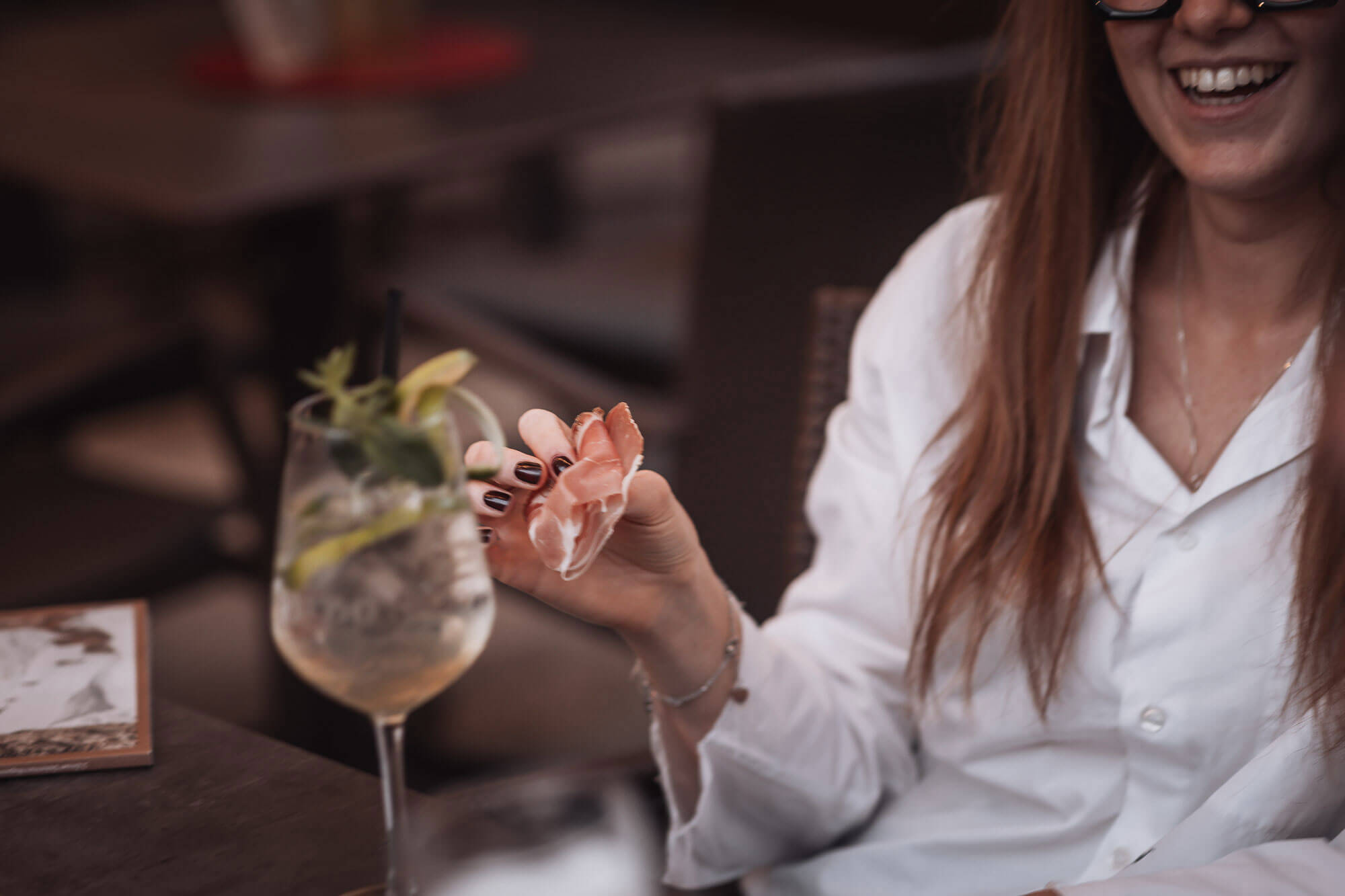Aperitif mit Speck im Senfter`s Bistro