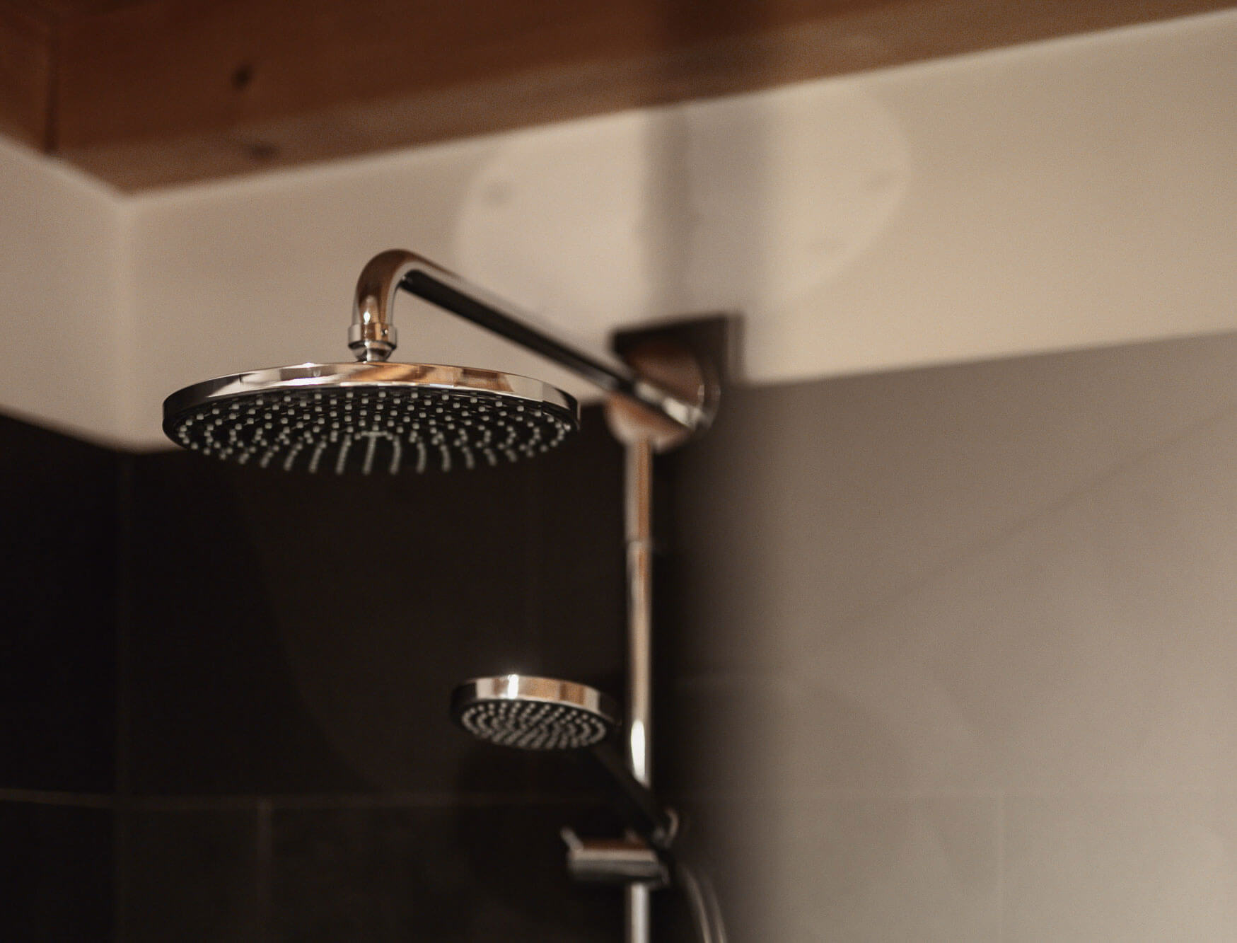 Dusche im Badezimmer vom Apartment Franz