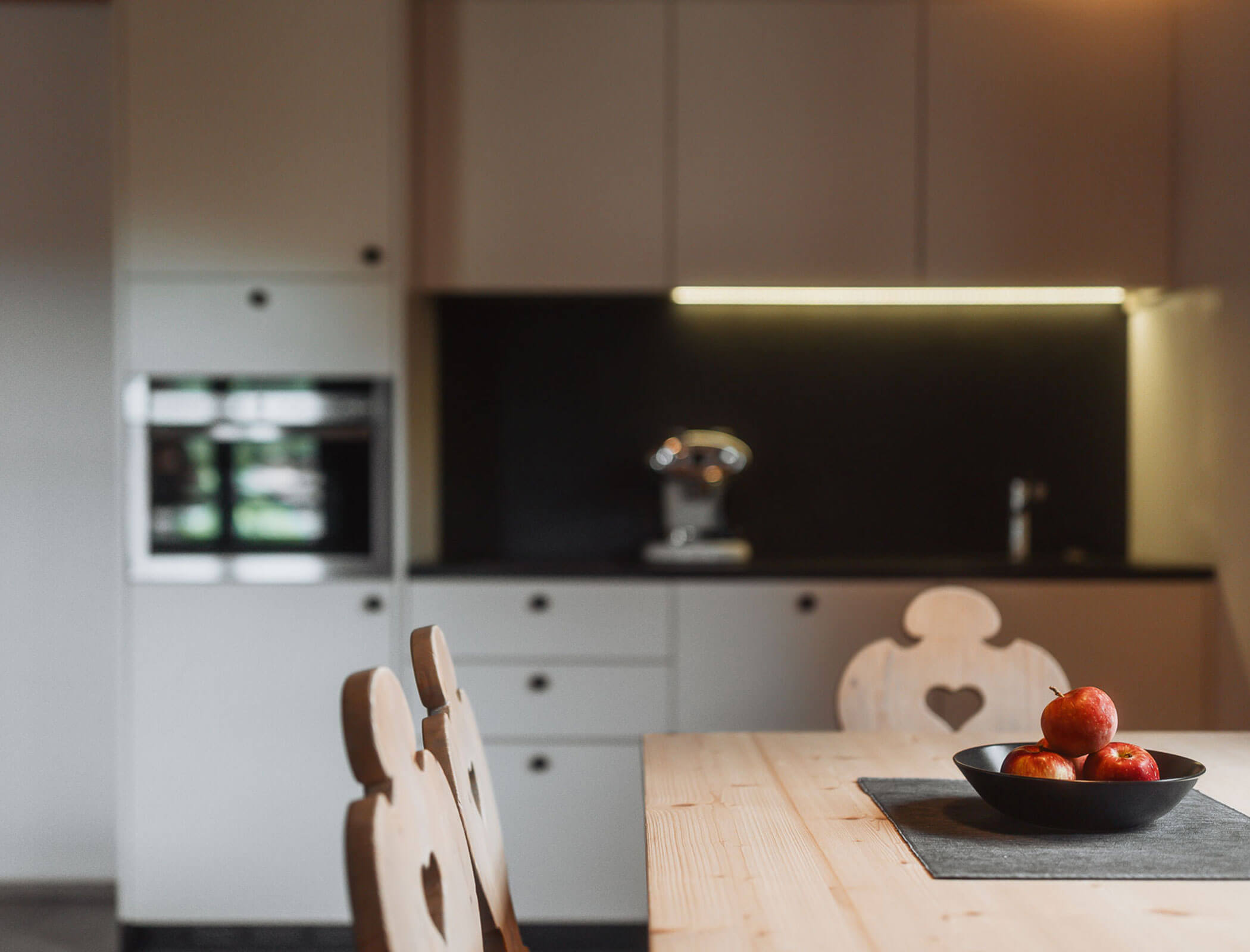 Esszimmer und Küche vom Apartment Franz Superior