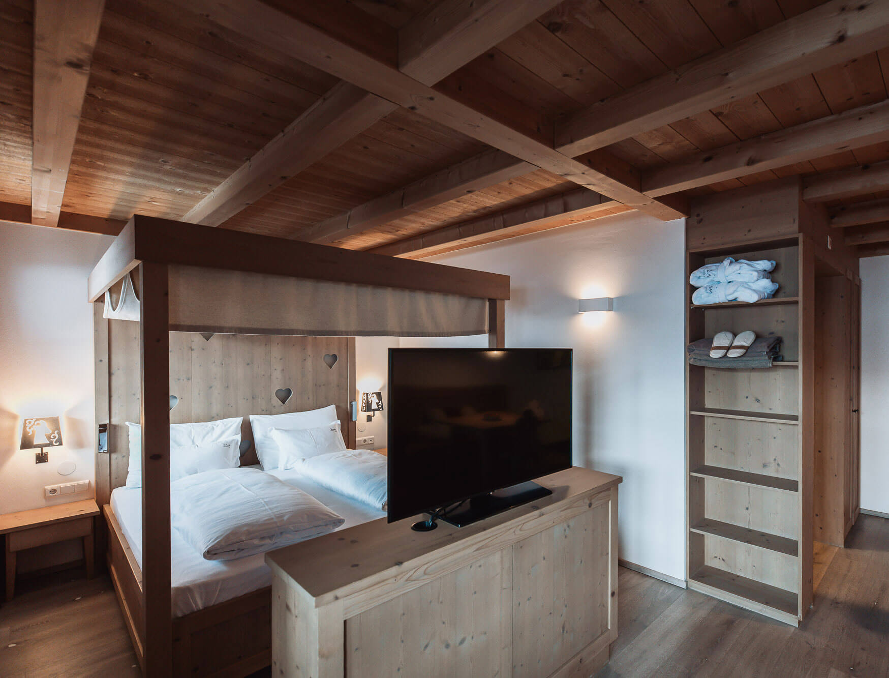 Schlafzimmer mit Doppelbett vom Apartment Franz