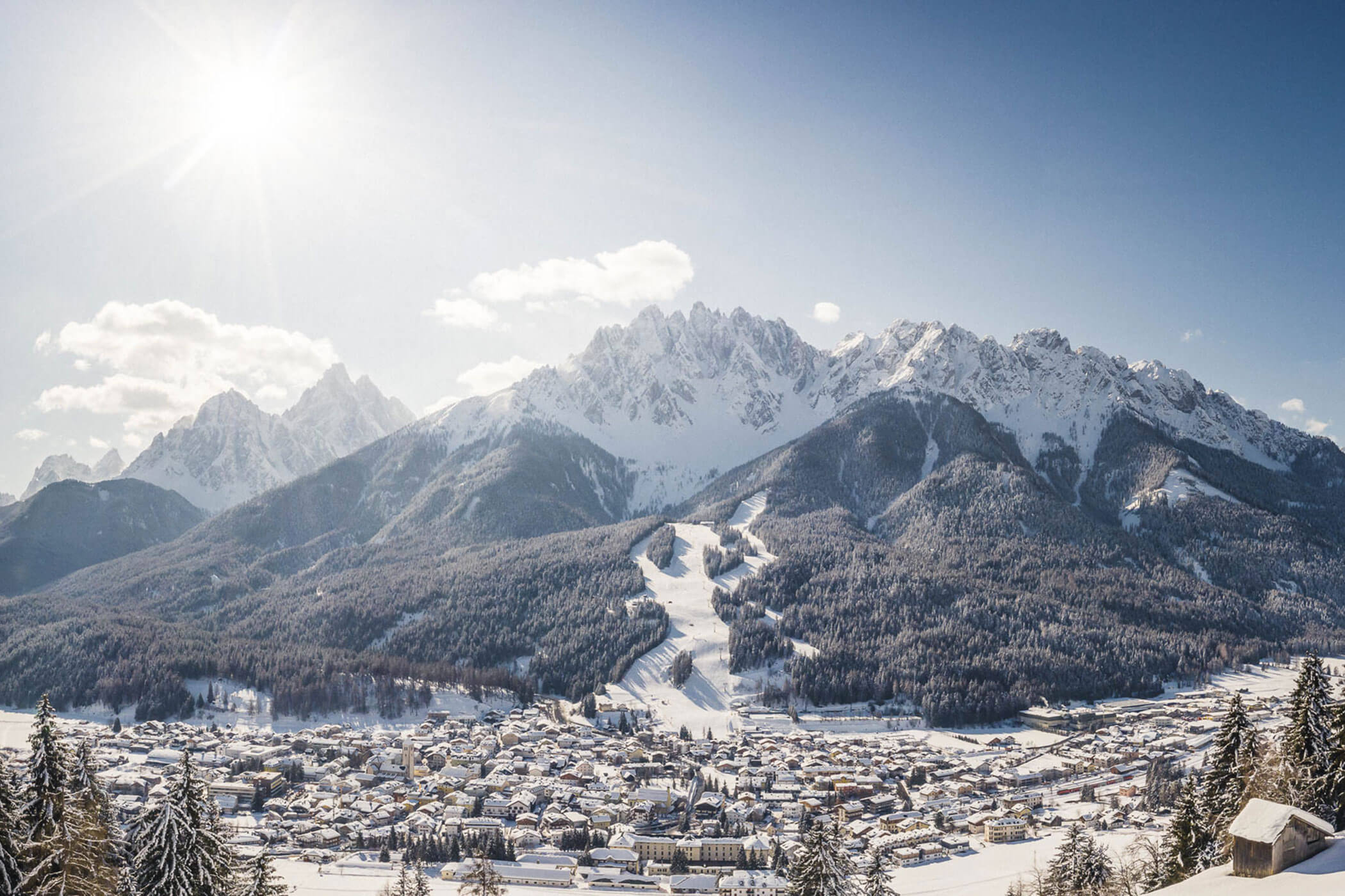 Innichen und der Haunold im Winter